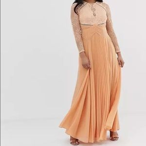 NWT ASOS Orange Lace Gown